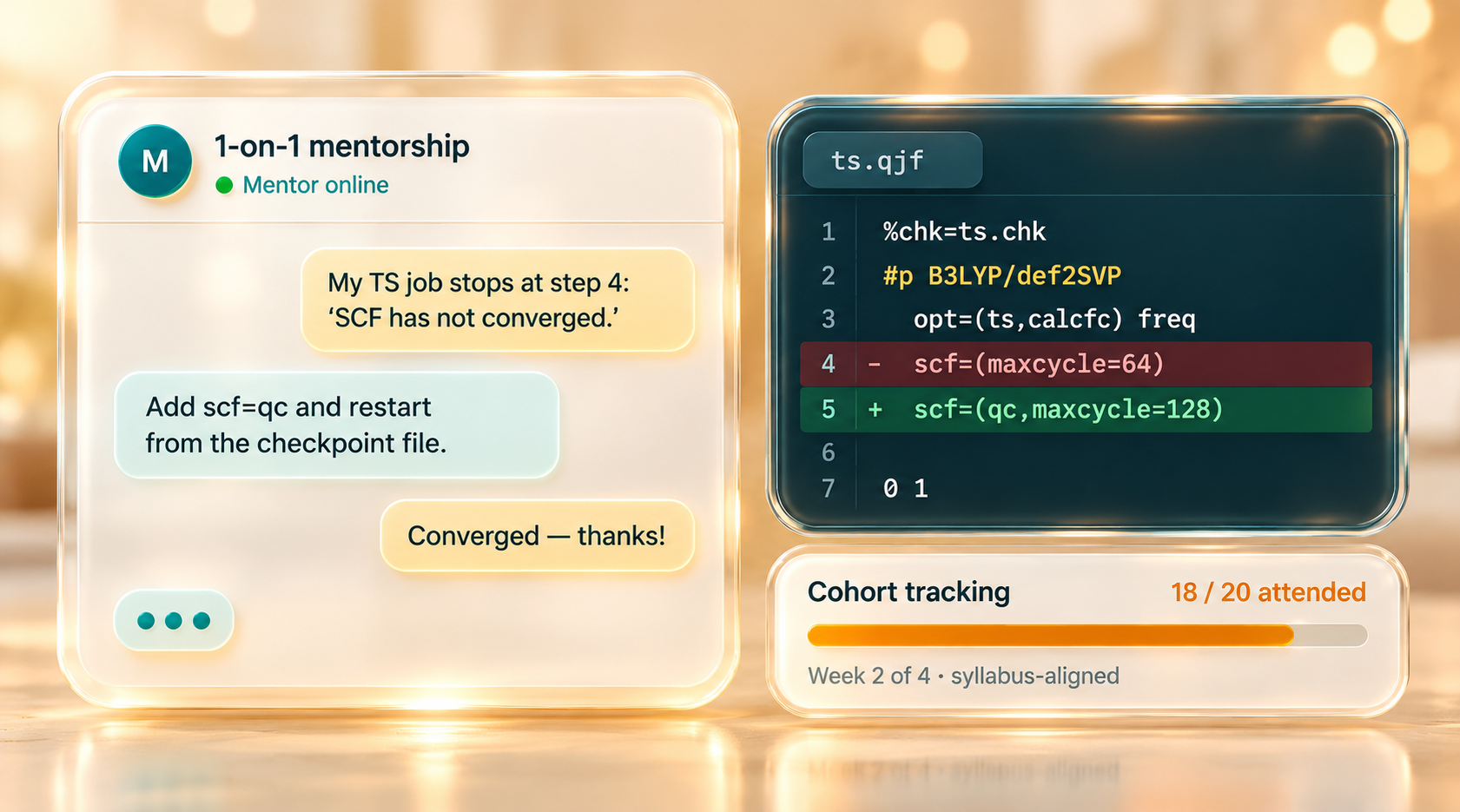 Specialized training tracks and mentorship